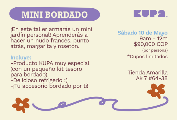 Taller Mini Bordado - Puntadas florales