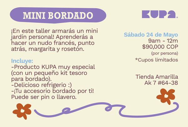 Taller Mini Bordado - Puntadas florales